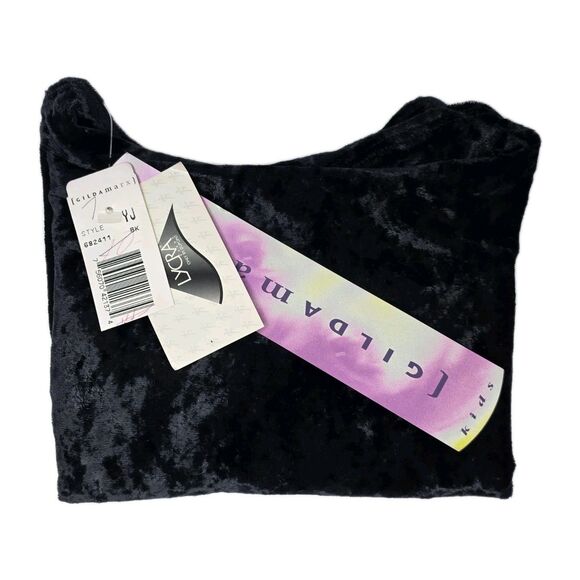 Gilda Marx VTG 90s Crushed Velvet Dance Gymnastics Leotard Adult XS (Y/J) Black - Picture 11 of 11
